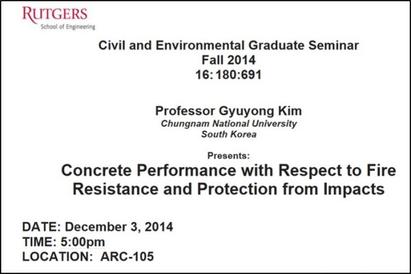 Civil and Environmental Graduate Seminar, RUTGERS